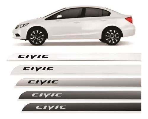 Kit 4 Moldura de Puerta Lateral Honda Civic Color Original 2011 A 2016