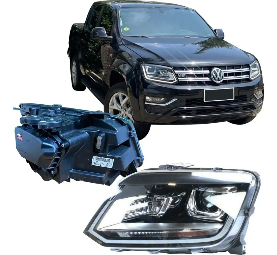 Par De  Faros Amarok 2017 2018 2019 2020 Motor Eléctrico Led