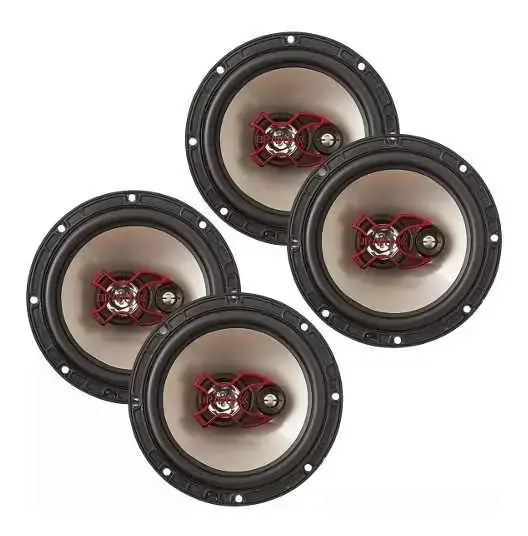 Kit de altavoces para coche Bravox B3X60X de 6 pulgadas (juego de 4) – Negro y rojo