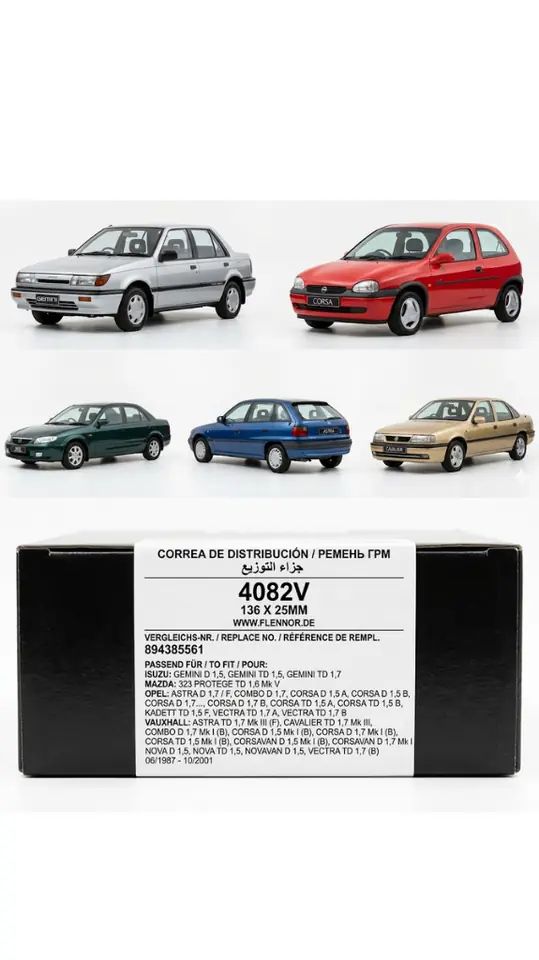 Correa de Distribución Flennor 4082V (Isuzu / Opel 1.5 - 1.7 Diésel)