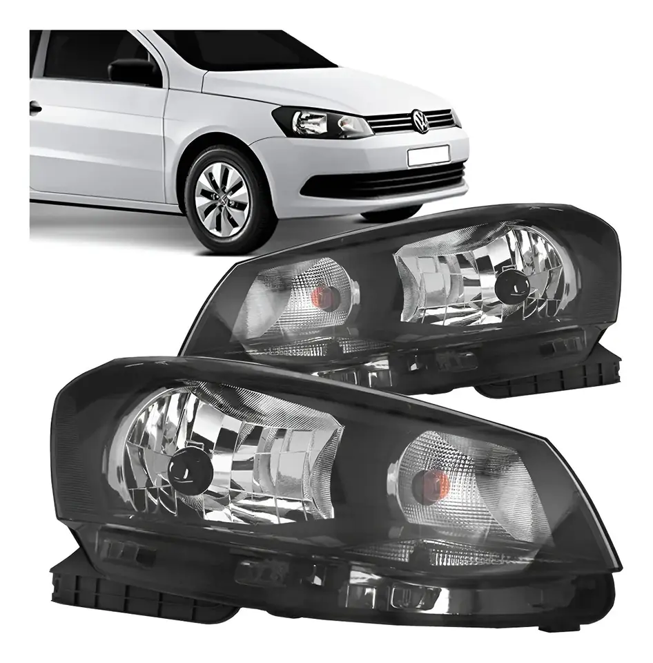 Farol Gol G6 13 2014 2015 2016 Foco Simples Mascara Negra