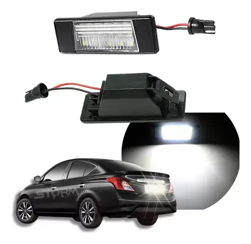 Par Luz Placa Nissan Versa 2012 A 2020 Lâmpada Led Blanco