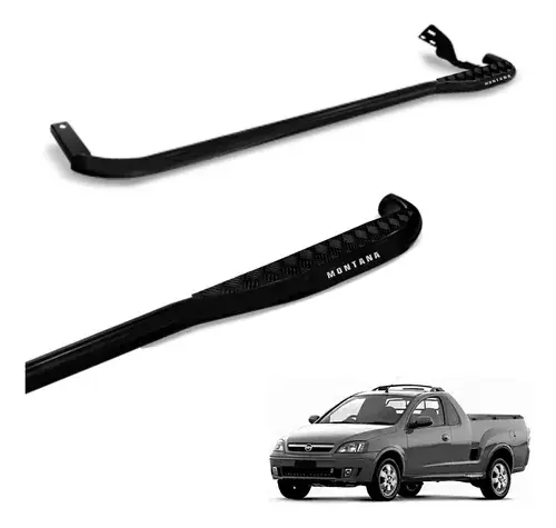 Montana 2008 A 2009 Escalón lateral Tubolar con placa negra