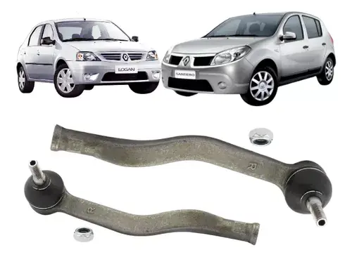 Par de terminales de dirección Renault Logan / Sandero 2007 al 2024