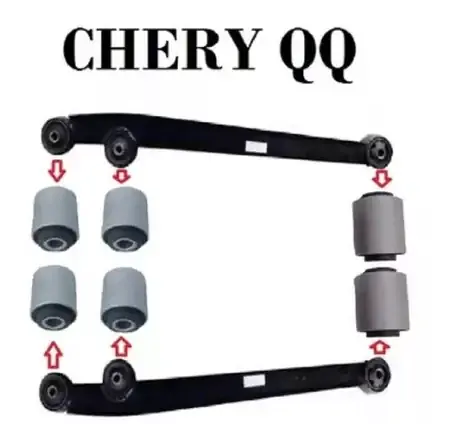 Kit 6 Bujes Bandeja Brazo Trasero Chery Qq Año 2010