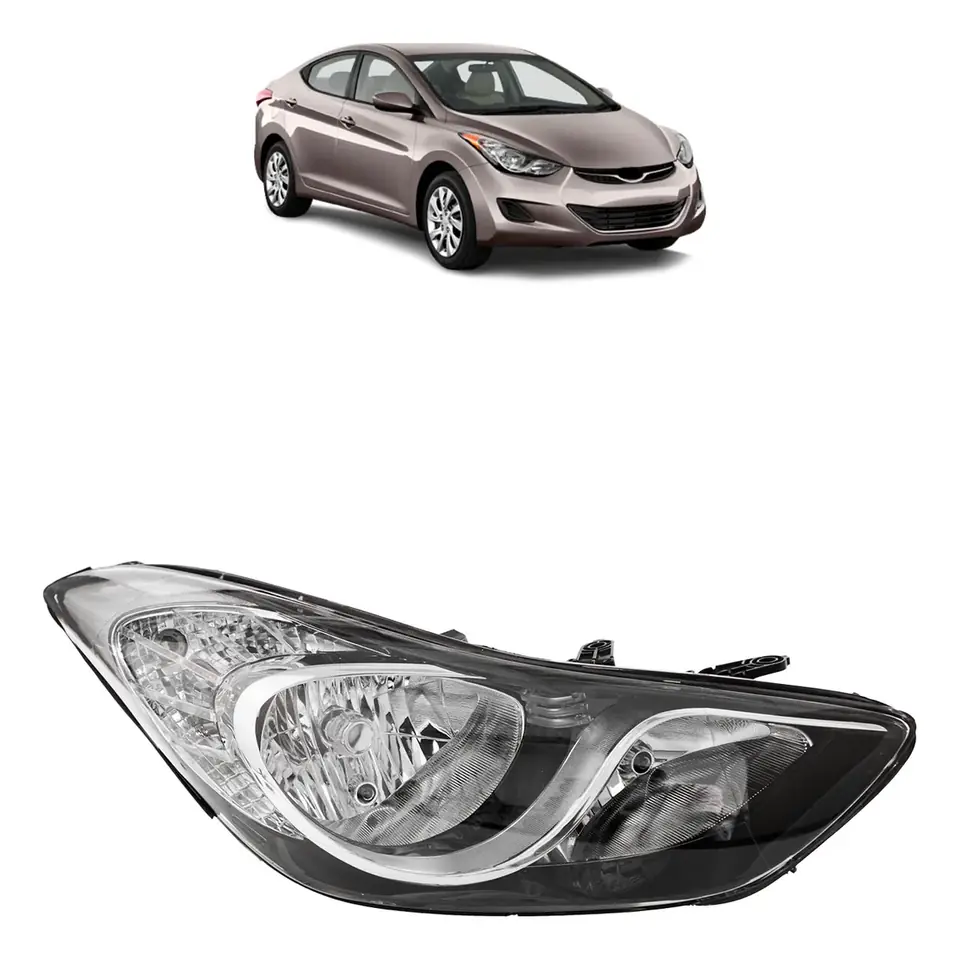 Farol Elantra 2011 2012 2013 Máscara Cromada
