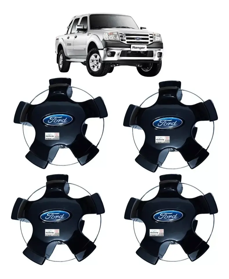 Juego Tapas Ruedas Negras Ford Ranger Del 2004 Al 2012