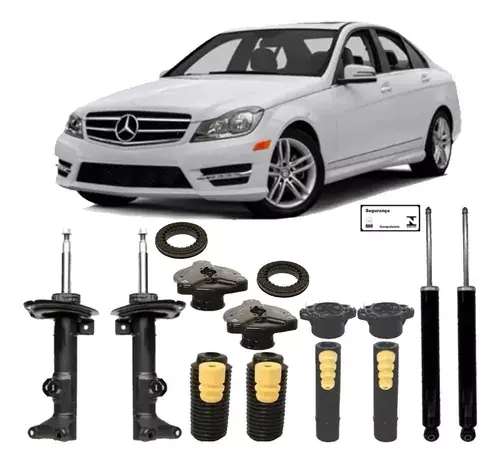 Kit de amortiguadores delantero trasero Mercedes C200 2009 2010 2011 2014