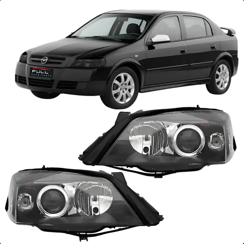 Par de faros para Astra 2003-2012, fondo negro