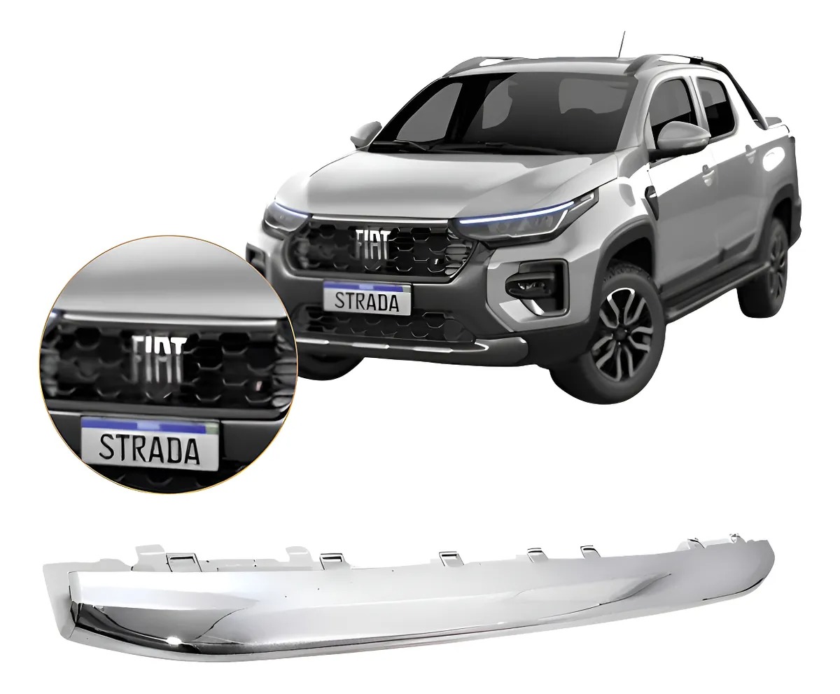 Moldura cromada Careta Delantera Fiat Nueva Strada 100260234