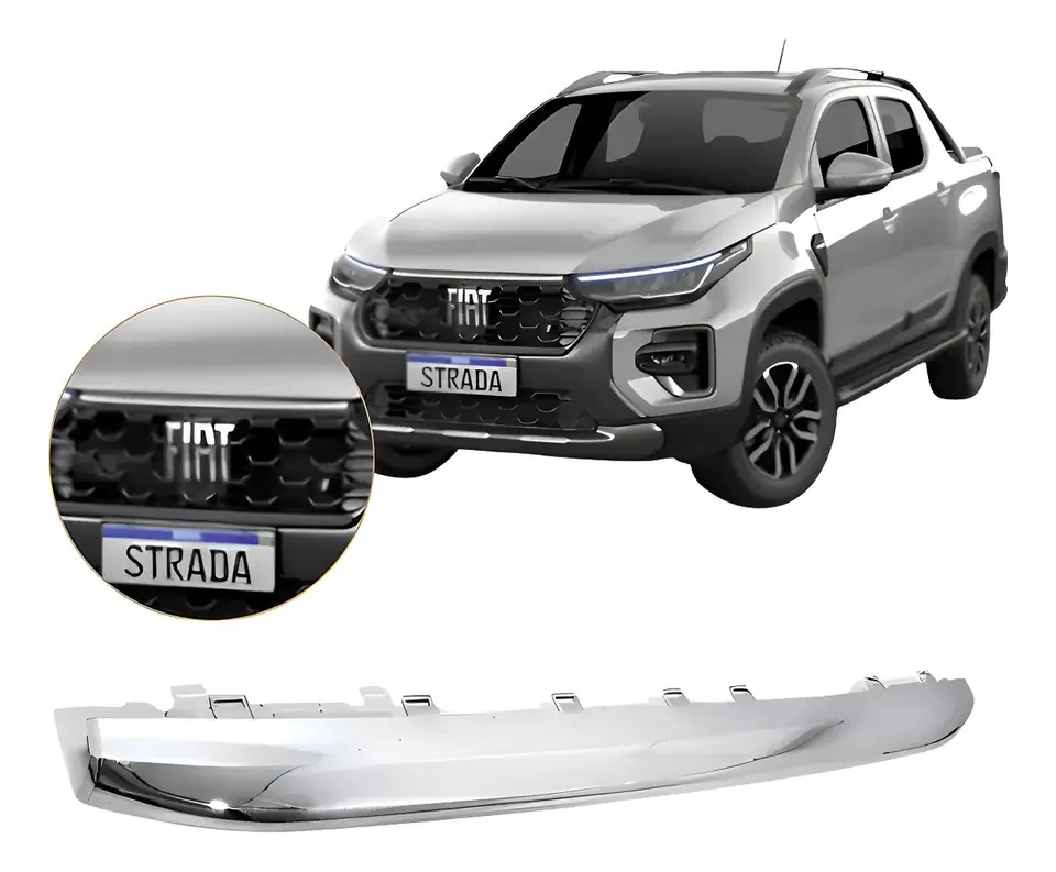 Moldura cromada Careta Delantera Fiat Nueva Strada 100260234
