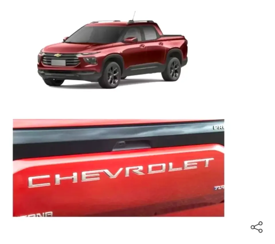 Emblema de cubierta trasera cromado Nuevo Montana 2023 Original GM