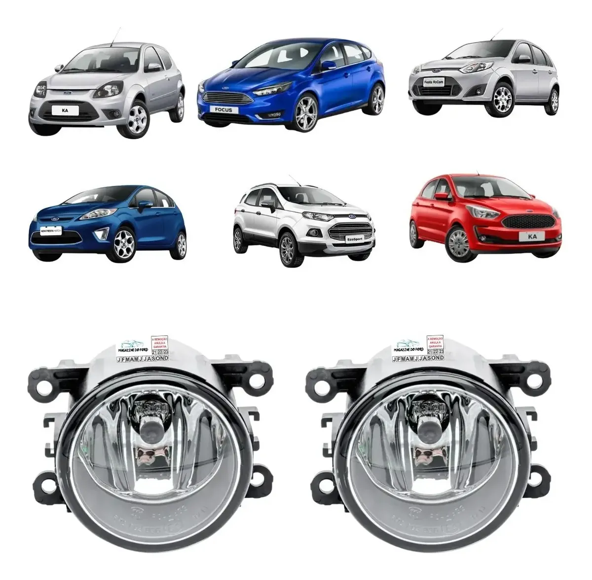 Ford Ka 2011/2021 Par De Faros Auxiliares Antiniebla Originales