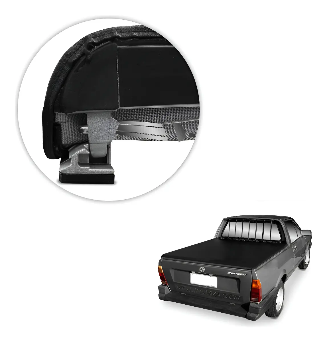 Lona Capota Marítima Volkswagen Saveiro G1 1982 a 1997 – Color Negro