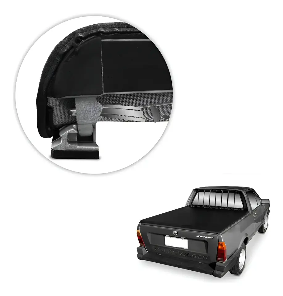 Lona Capota Marítima Volkswagen Saveiro G1 1982 a 1997 – Color Negro
