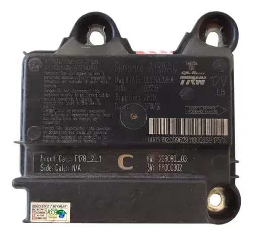 Módulo de airbag Fiat 00051920996 usado