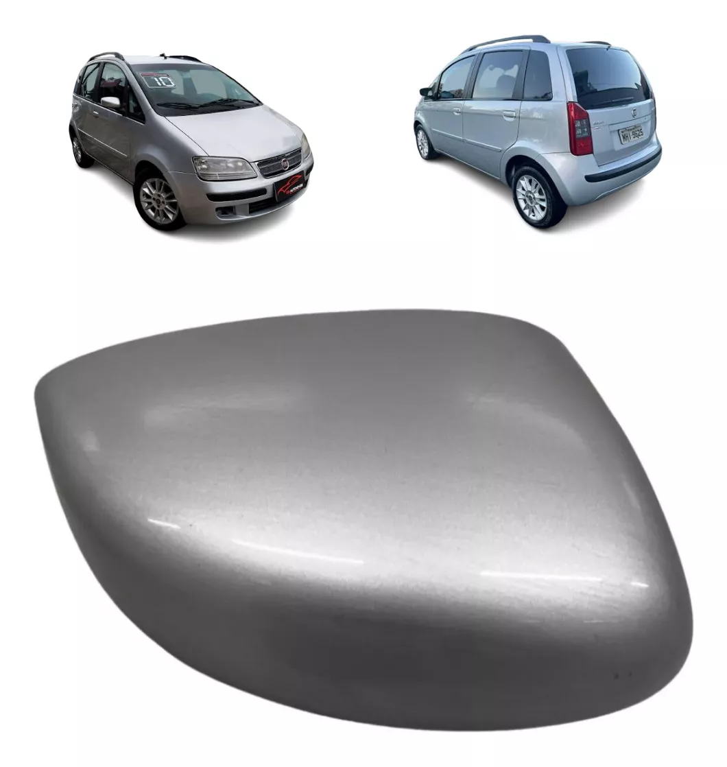 Capa Retrovisor Fiat Idea 2005 A 2010 Prata Original Ld