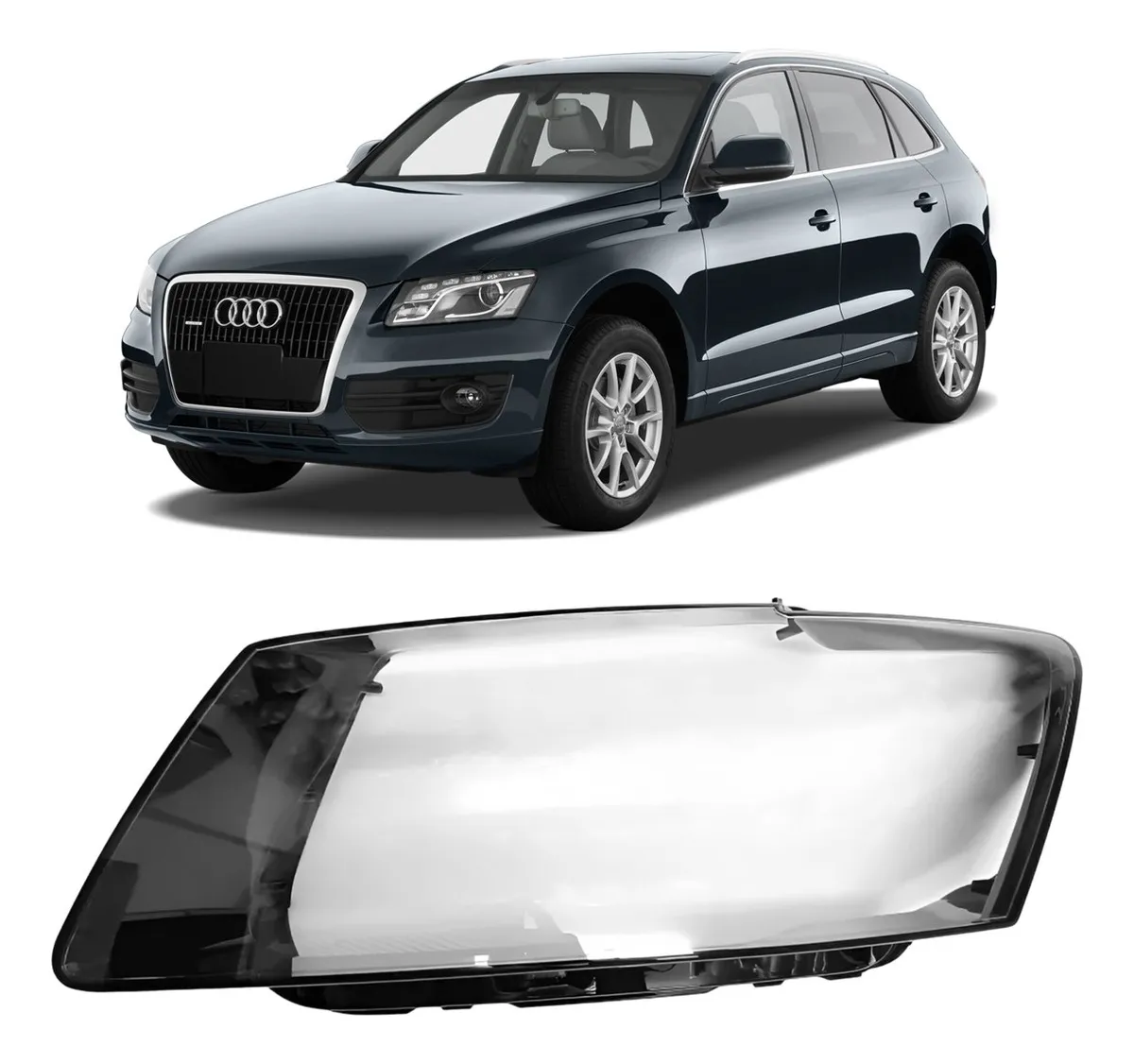 Lente del farol Audi Q5 2009 2010 2011 2012 Izquierdo