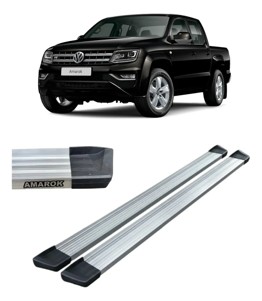 Estribo lateral para Amarok Doble Cabina, Aluminio, Plateado