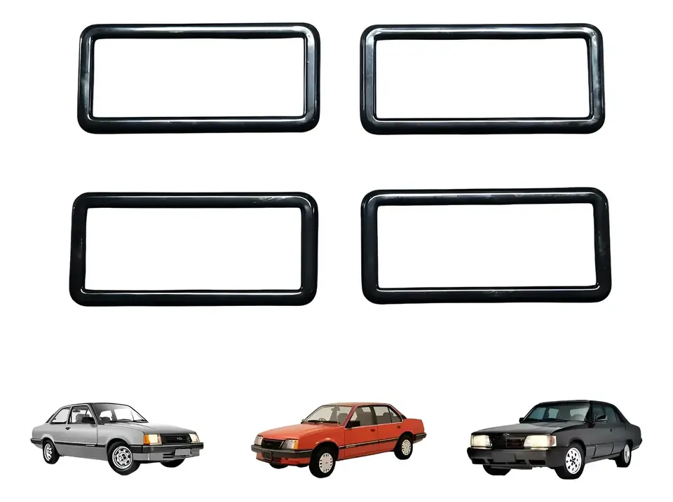 Juego de Molduras para Manijas Interiores de Puertas Chevrolet Opala, Monza, Kadett, Ipanema y Chevette (4 Piezas)