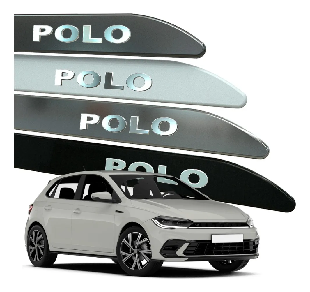 Moldura Lateral Para Polo Escrito Alto Cromado 2018 2025