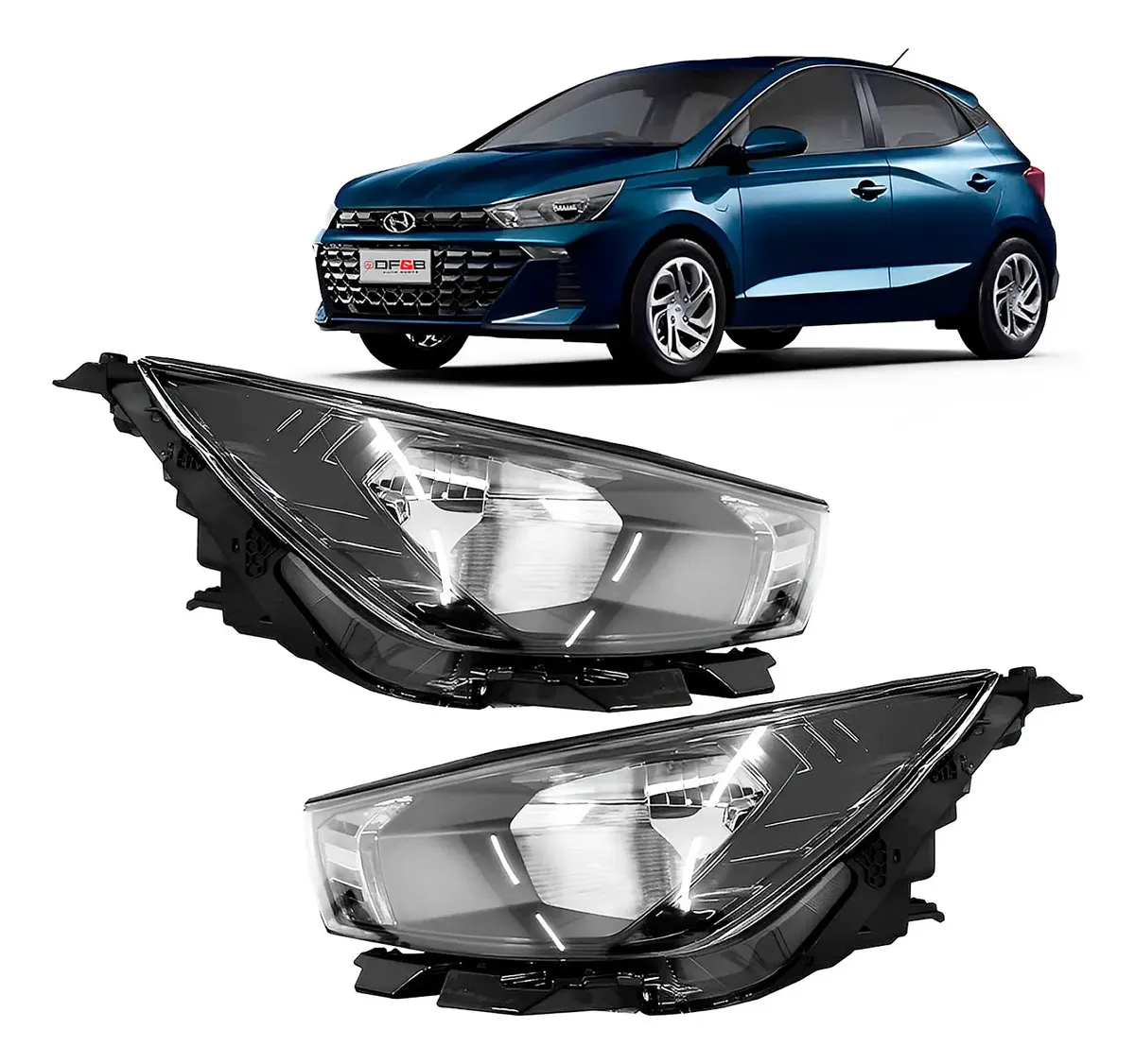 Par De Faros Hb20 2023 2024 2025 2026 Sin LED Nuevos