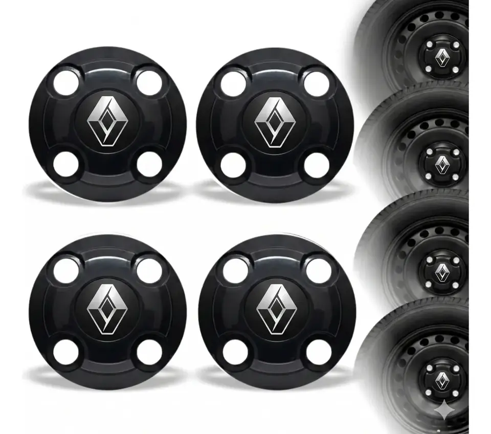 Juego de 4 taza central  para Renault Clio (2000–2003)