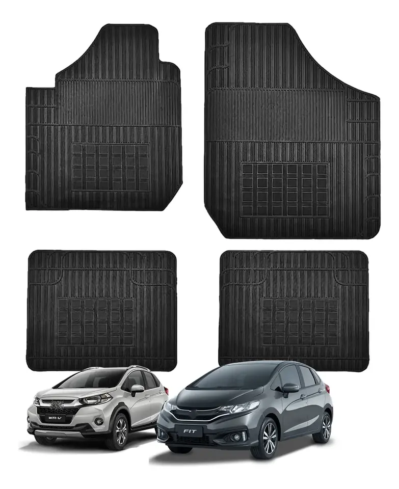 Juego de 4 alfombrillas de goma para Honda WR-V (modelos 2015, 2016, 2017 y 2018)