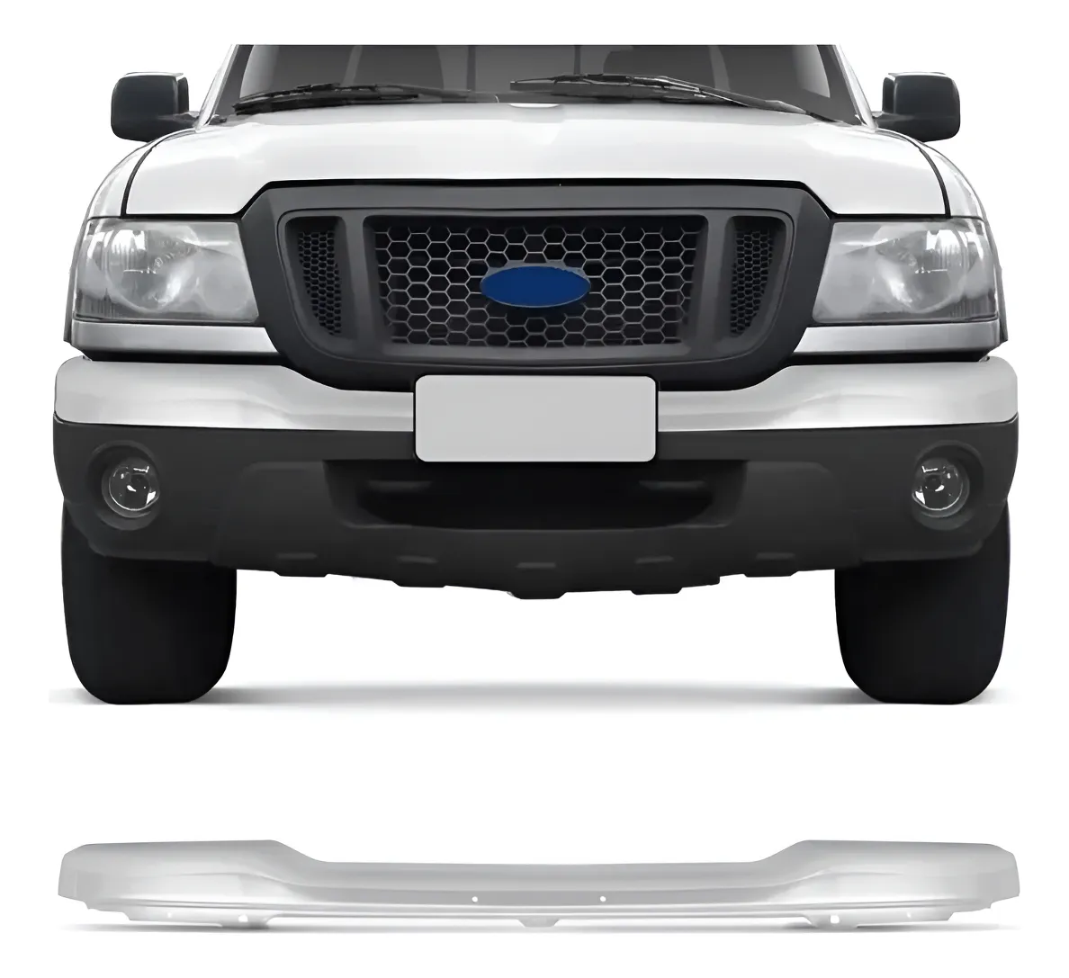 Paragolpes delantero Ranger 2005 2006 2007 2008 2009 Cromado