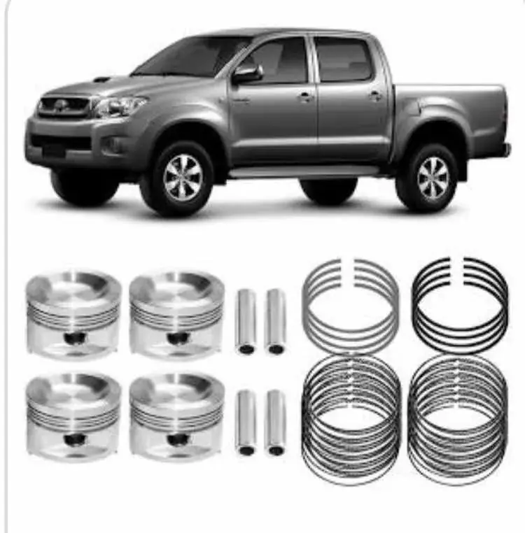 Juego de Pistones Estándar con Anillos  de Segmentos Camisas  Hilux 3.0 2005 a 2015