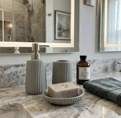 Set de baño 3 accesorios en cerámica
