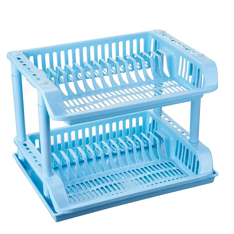 Escurridor de platos de 2 niveles en PVC