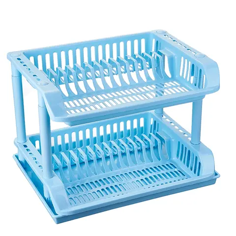 Escurridor de platos de 2 niveles en PVC