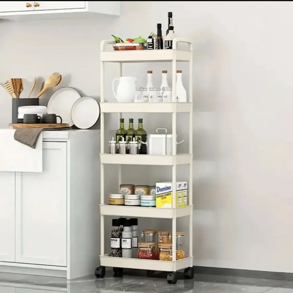 Carrito Organizador Con Ruedas 5 Niveles Multiuso BLANCO