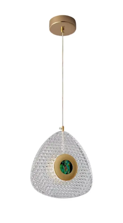 Lampara colgante triángulo de cristal