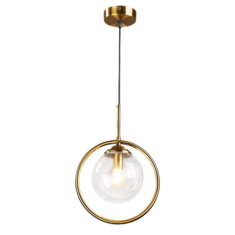 Lampara colgante globo de cristal