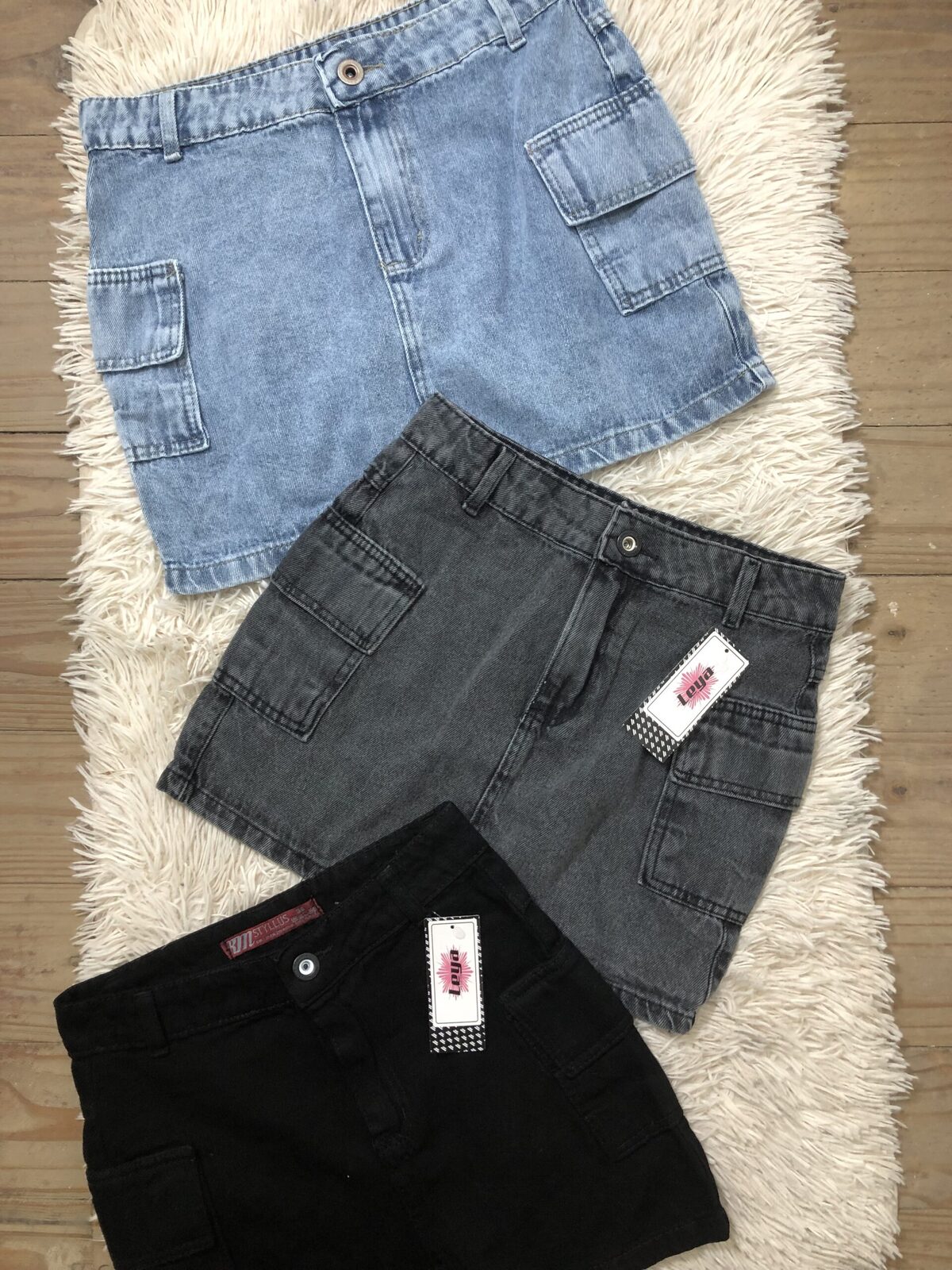 Pollera Jeans Cargo