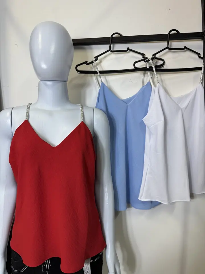 Blusa manga con brillo