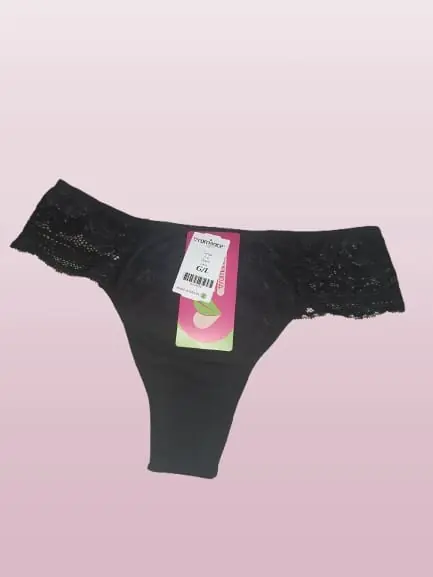 Tanga Fio Duplo Lara talle G negro