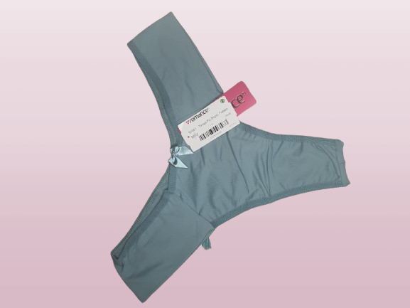 Tanga Fio Duplo Tatiele s/ costuras talle M verde opaco