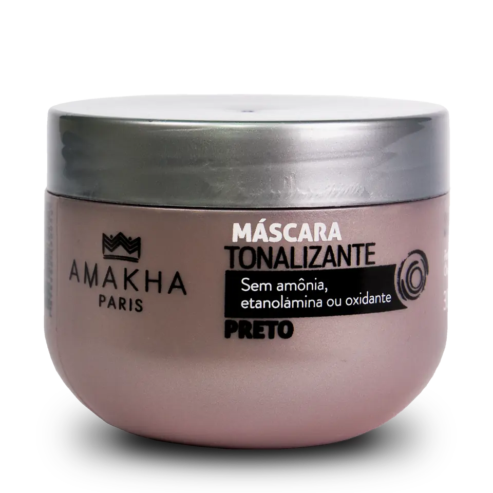 Máscara tonalizante preta amakha paris 300g