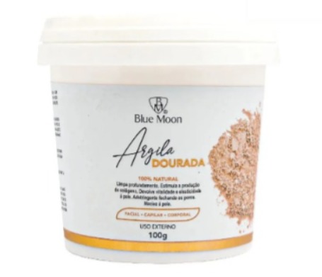 ARCILLA DORADA 100% NATURAL BLUE MOON PARA ROSTRO, CABELLO Y CUERPO