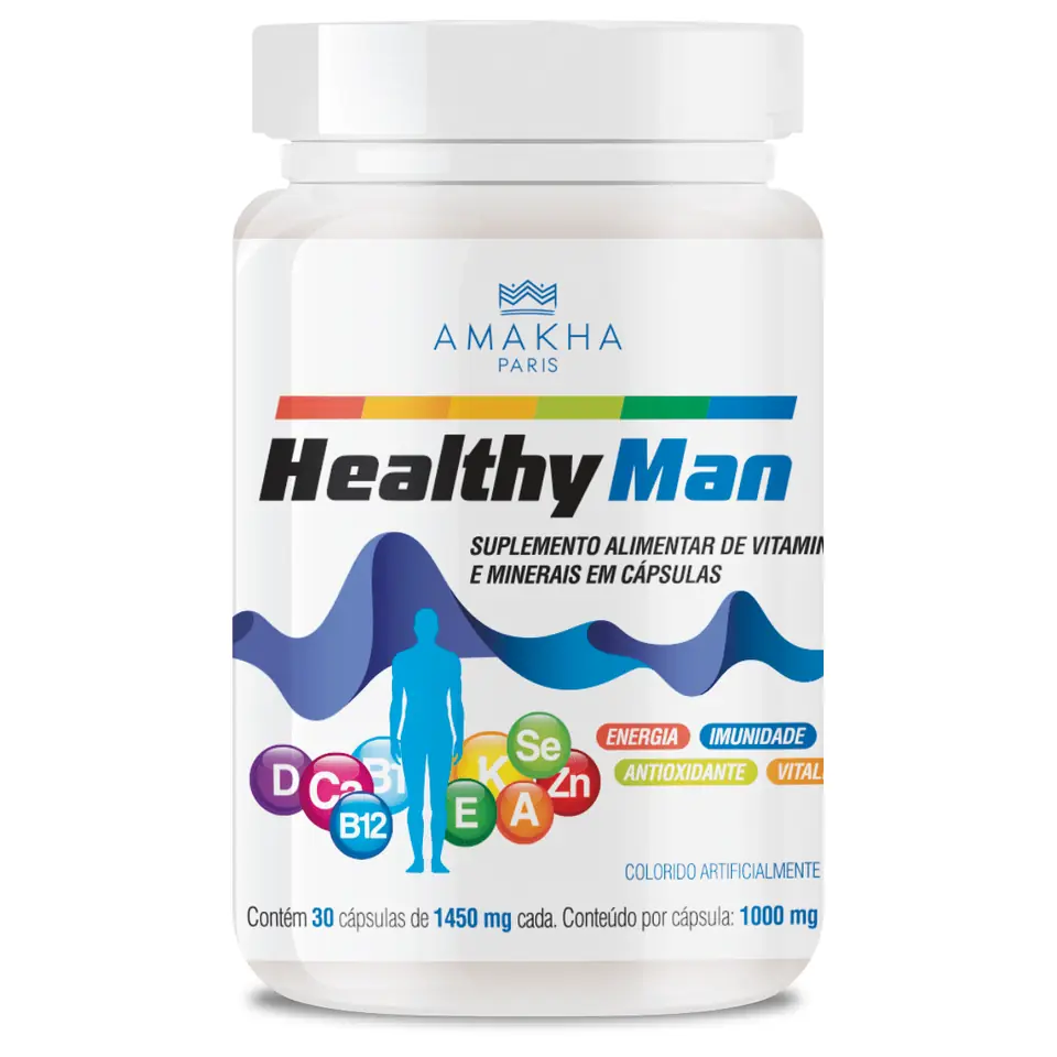 Suplemento A-Z Amakha Paris Healthy Men 30 Cps De 1000mg P/Hombre