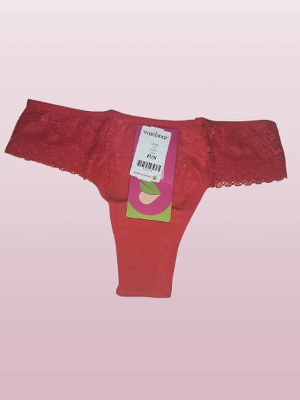 Tanga Fio Duplo Lara talle S color rojo