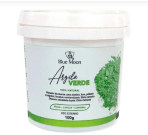 ARCILLA VERDE 100% NATURAL BLUE MOON PARA ROSTRO, CABELLO Y CUERPO