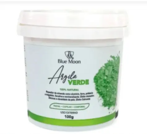 ARCILLA VERDE 100% NATURAL BLUE MOON PARA ROSTRO, CABELLO Y CUERPO