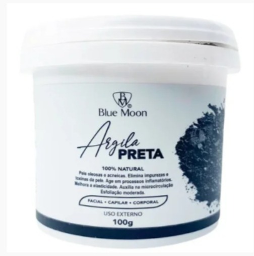 ARCILLA NEGRA 100% NATURAL BLUE MOON PARA ROSTRO, CABELLO Y CUERPO
