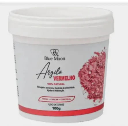 ARCILLA ROJA 100% NATURAL BLUE MOON PARA ROSTRO, CABELLO Y CUERPO
