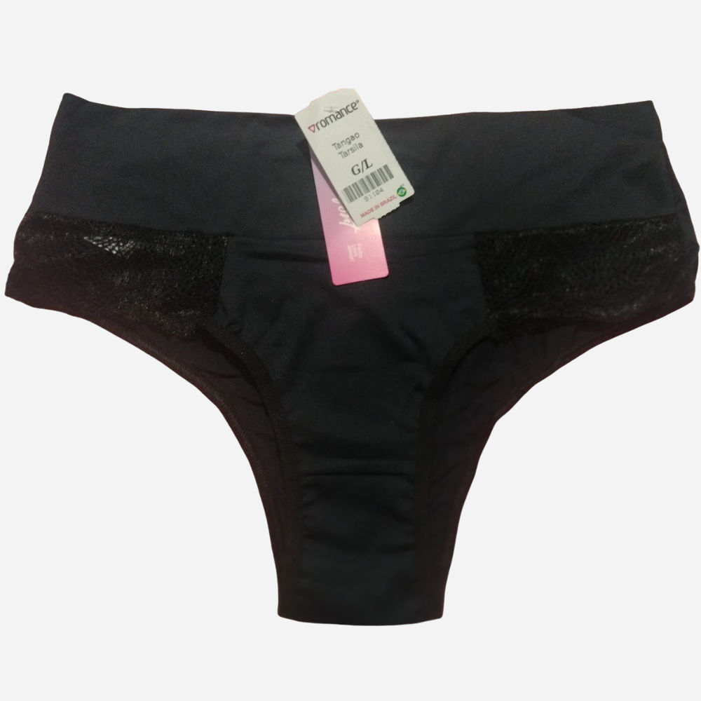 Bikini Tarsila con media faja talle G negro
