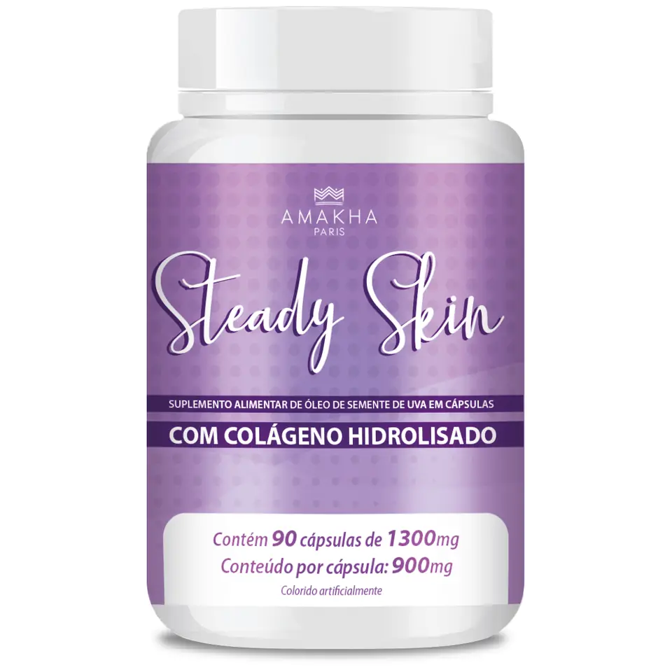 Colágeno hidrolizado Amakha Paris Steady Skin – Complemento alimenticio - 90 cápsulas